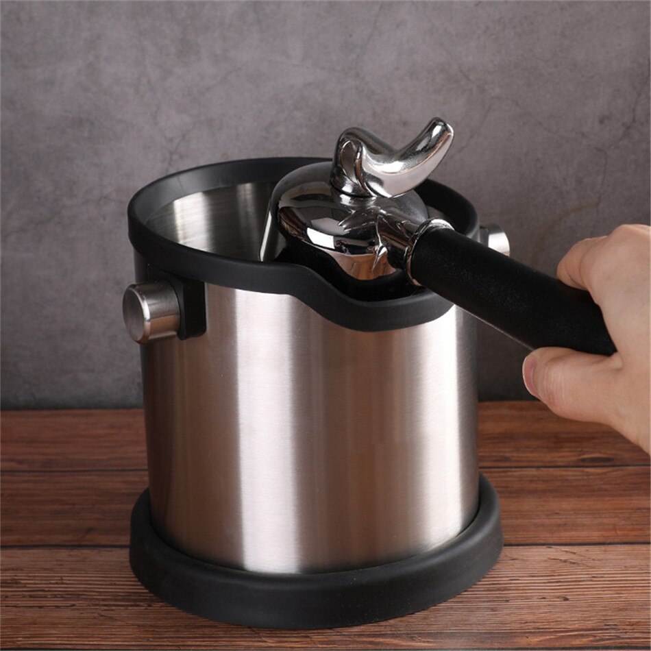 Ttlife 1800ml stål kaffe banke bin slibes sabotage affaldsbeholder beholder sabotage te kop sæt