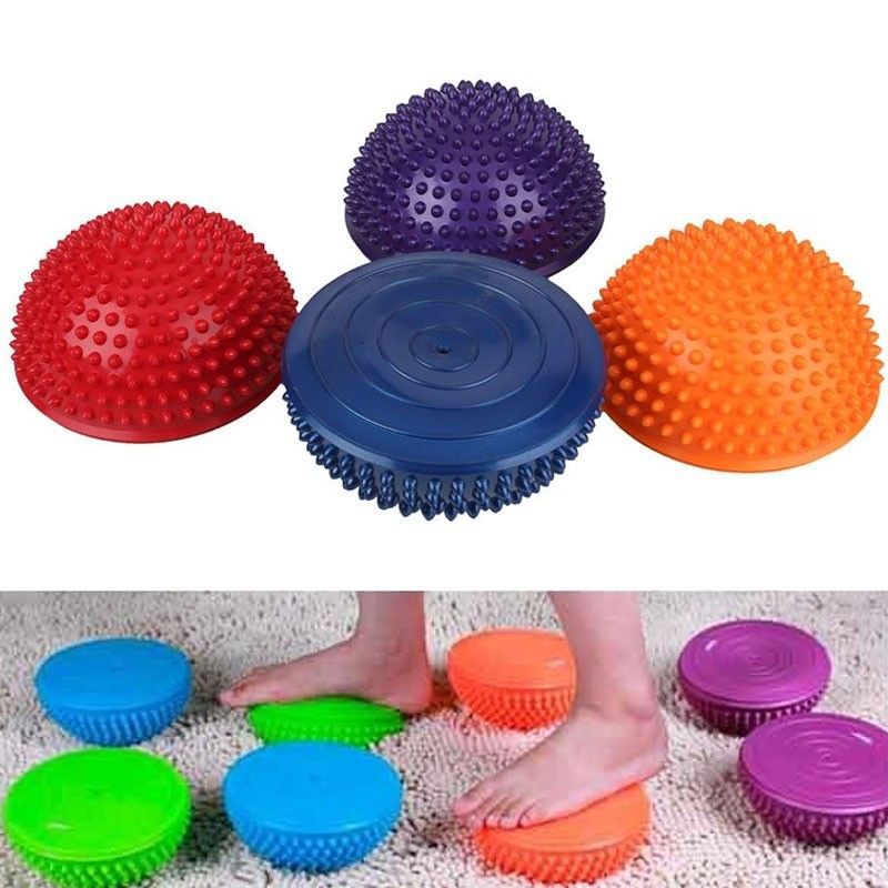 16cm Yoga Half Ball Toy Inflatable Sphere Stepping Stones Outdoor Toys Indoor Games for Kids Balance Hemisphere Ball