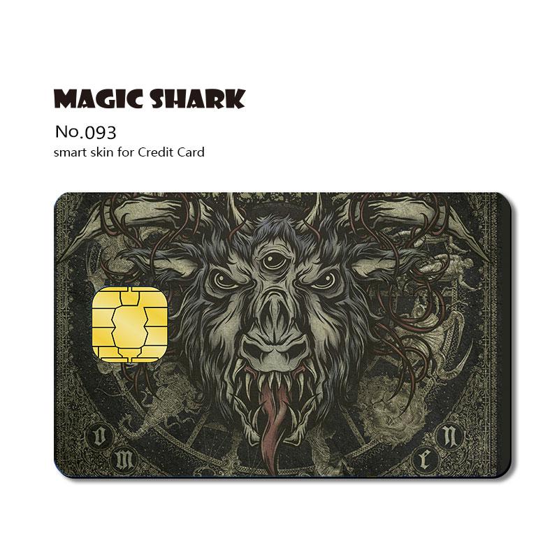 Magic Shark Super Man Wood Print Mountain Flag Venom PVC Credit Card No Fade Skin Sticker Film Case: 093