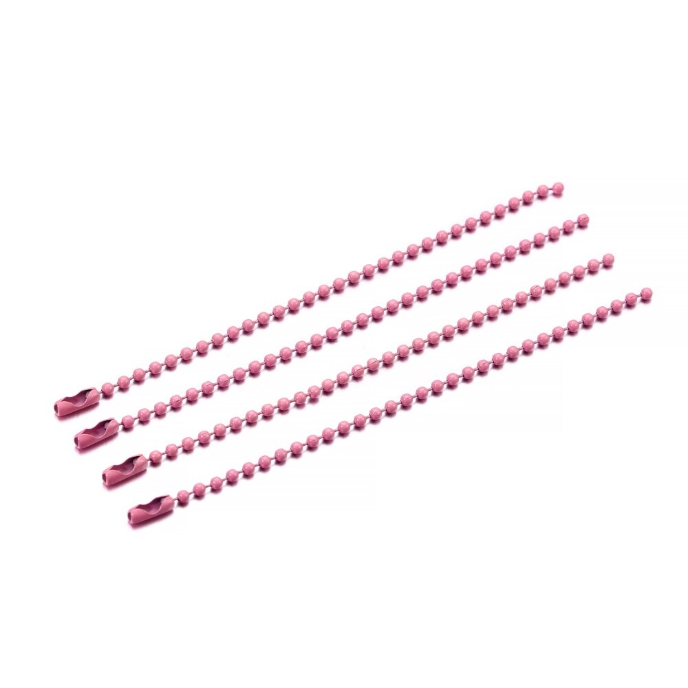 20 sztuk/paczka Multicolor metalowa kula łańcuszki z koralików Spry malowane breloczki klucz wisiorki złącze dla DIY brelok tworzenia biżuterii: pink