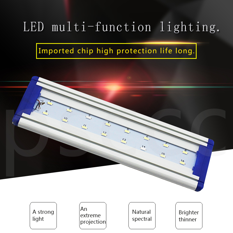 20-60cm led fisktank infällbar lampa akvarieklämma lampa vatten gräs cylinder lampa ljus sköldpadda alger cylinder lampa