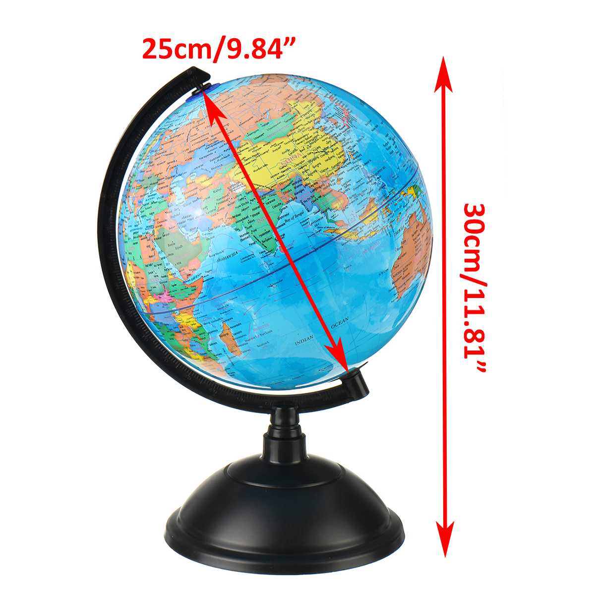 20CM LED Light World Earth Globe Map Geography Educational Toy With Stand Home Office Decor Miniatures School Supplies