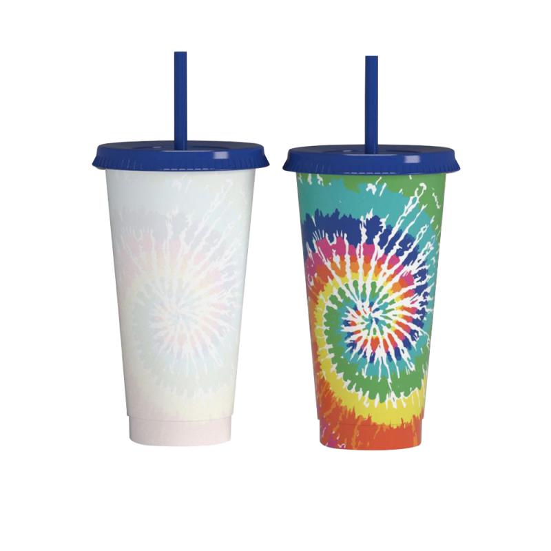 Scolorimento della tazza di acqua quando freddo stile natalizio PP bicchiere di paglia di plastica tazza di cannuccia fredda rilevamento della temperatura riutilizzabile: 02