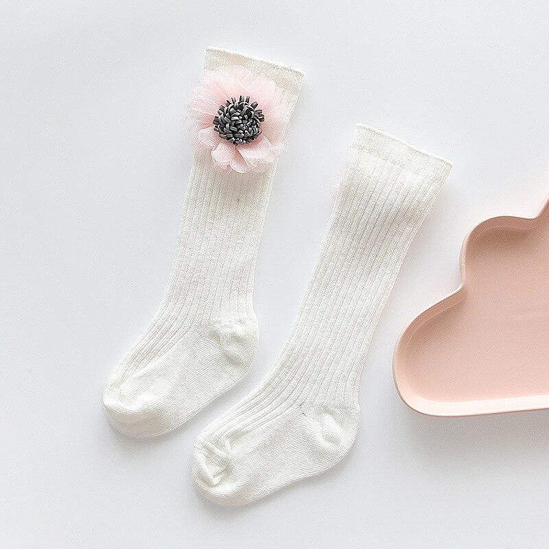 Mädchen Socken Lange Knie Hohe Socken Herbst und Winter Prinzessin freundlicher Baumwolle Socken Mädchen Nette Baby Socke freundlicher Art Gestreift 0-3Y: Beige / 1-3 Jahre alt
