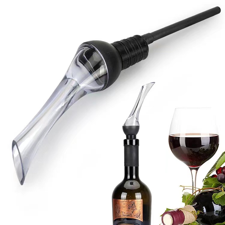 Décanteur de vin rouge magique , verseur avec support de filtre, distributeur d'aérateur d'air rapide pour la maison, ensemble essentiel de Bar à manger: Grey