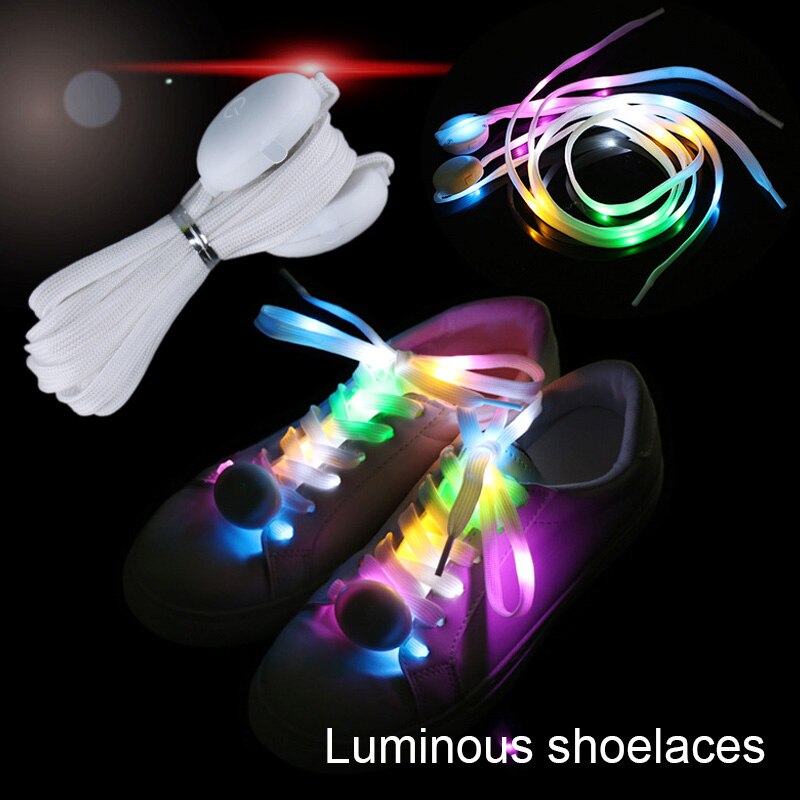 Led Sport Veters Lichtgevende Schoenveters Glow Schoen Strings Ronde Flash Licht Schoenveters Geen Tie Lui Veters Party decor