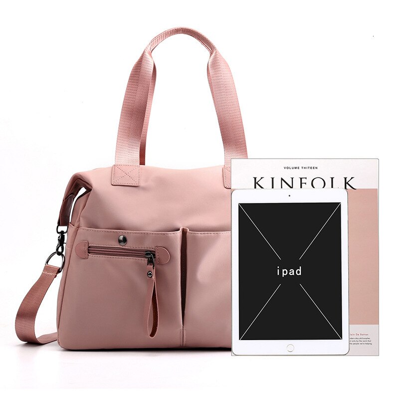 Handtasche Frauen Umhängetasche Wasserdicht Rosa Violet Schwarz Nylon Casual Große Kapazität Schulter Taschen