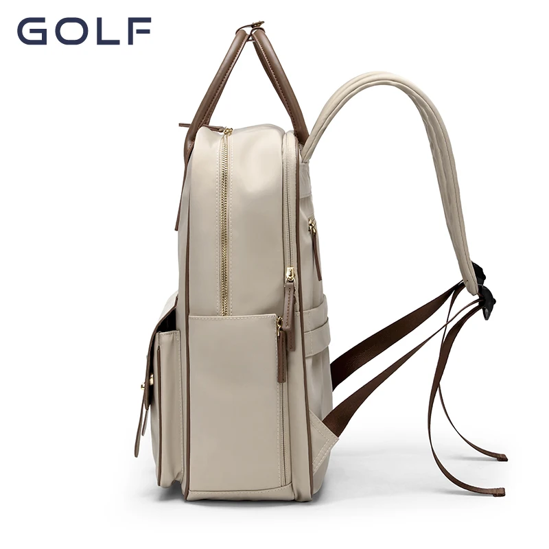 GOLF Rugzak Handtassen voor Dames 2024 Luxe Vrouwelijke Rugzak Vintage Uitziende Reizen Schoudertas Commuter 15 inch Groot