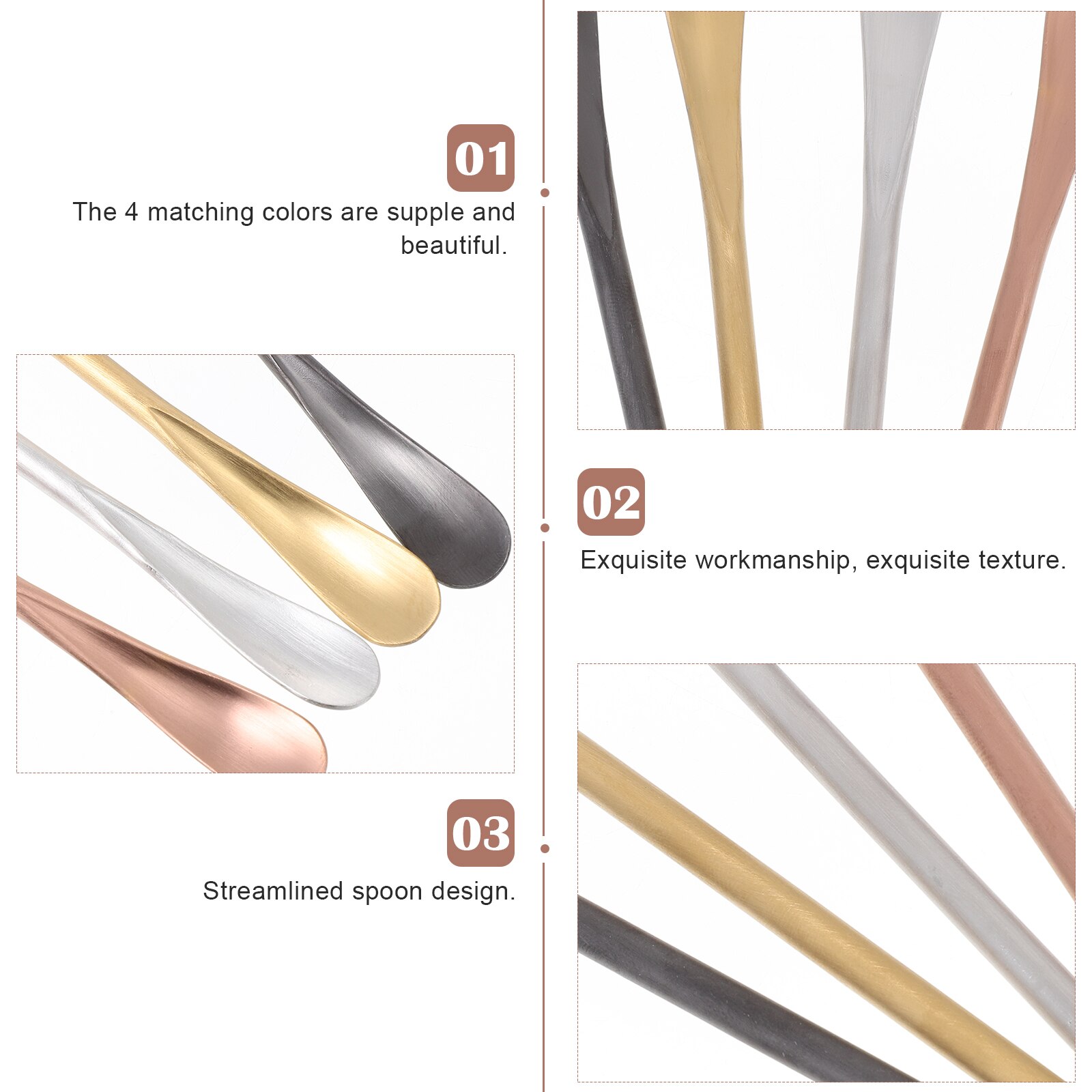 4pcs Japanese Style Coffee Stirring Spoons Beverage Mixing Rods Stirring Rods