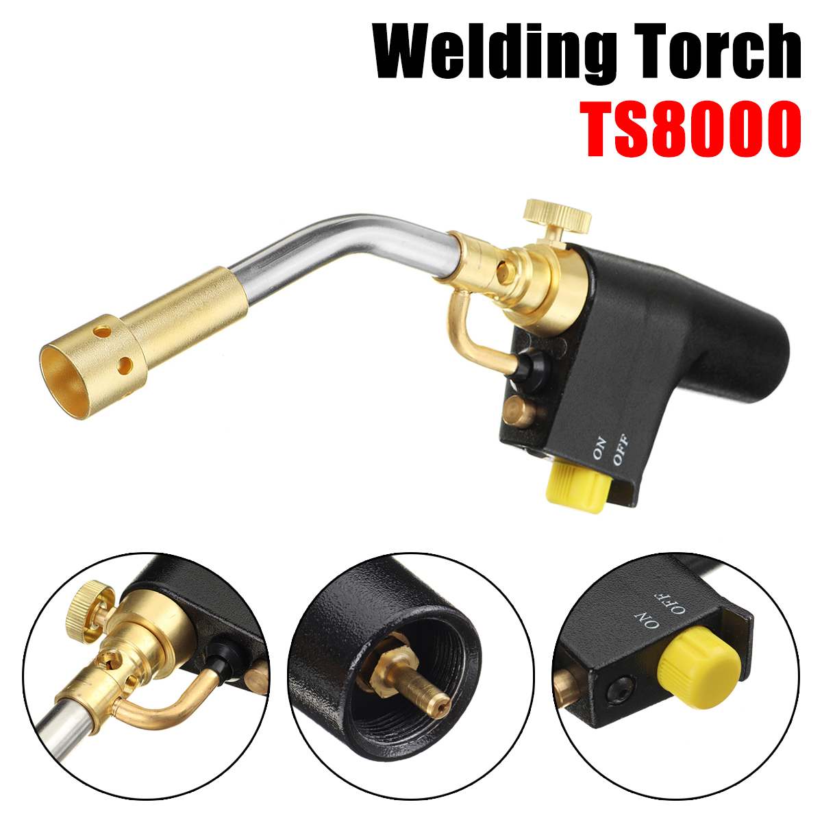 Stainless Steel Welding Torch TS8500 Camping Welding BBQ Bernzomatic Style Blow Torch Kit Brazing Soldering Mapp Gas Map TS8500
