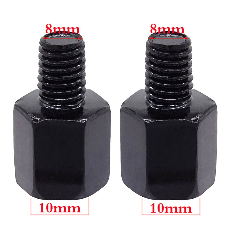 1 Pair Universal Mirror Adapter M10 M8 Clockwise Motorcycle Motorbike Rearview Mirror Adapter Bolt Steel Metal for Motorcycle