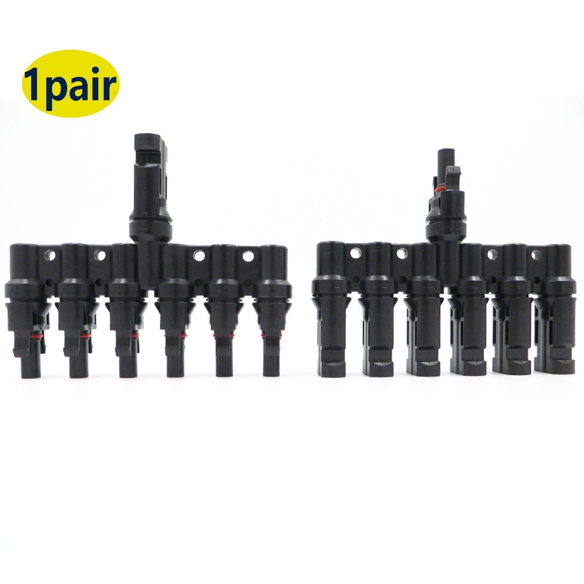 2 Paar X Pv T Tak Parallelle Aansluiting 30A 1000V Elektrische Pv Connector Fotovoltaïsche 2 Stuks Zonnepaneel Kabel draad Verbinden 3T 4T: MC4-6T