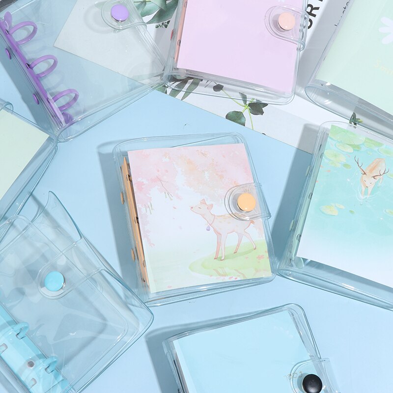 Przezroczysty segregator robić notebooka mini luźny liść robić książki uczeń przenośny notatnik robić segregatorów szkolnych