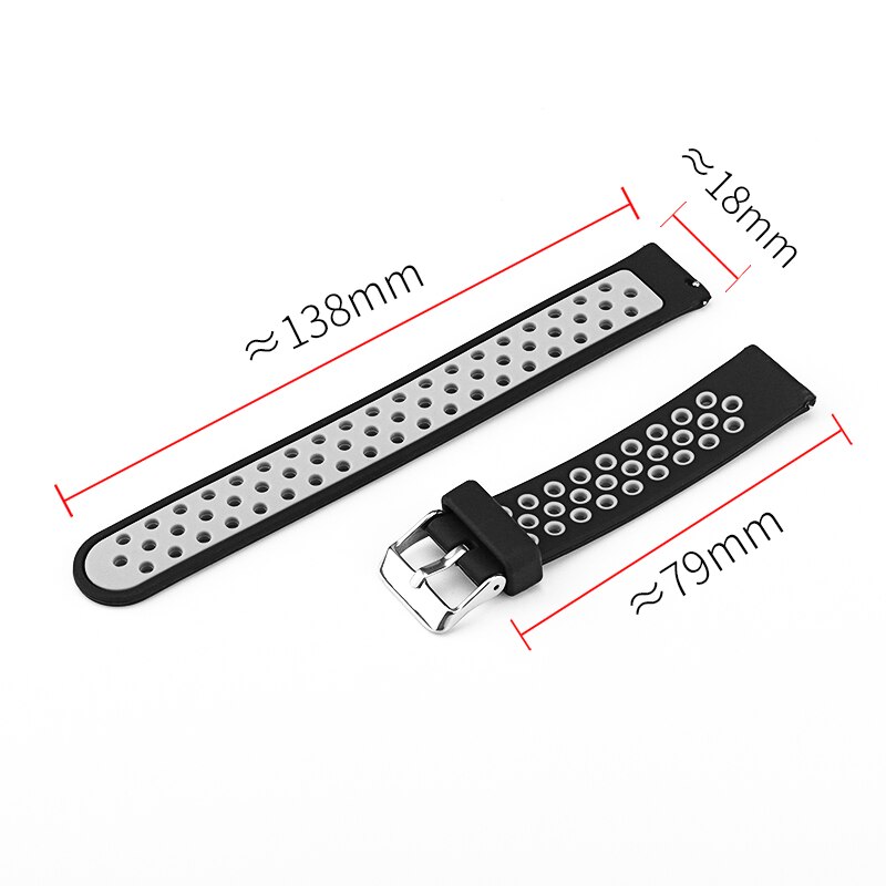 Correa de silicona de 18mm para huawei Talkband b5, muñequera de repuesto, porosa, transpirable, huawei band B5, Correa deportiva, tamaño ajustable