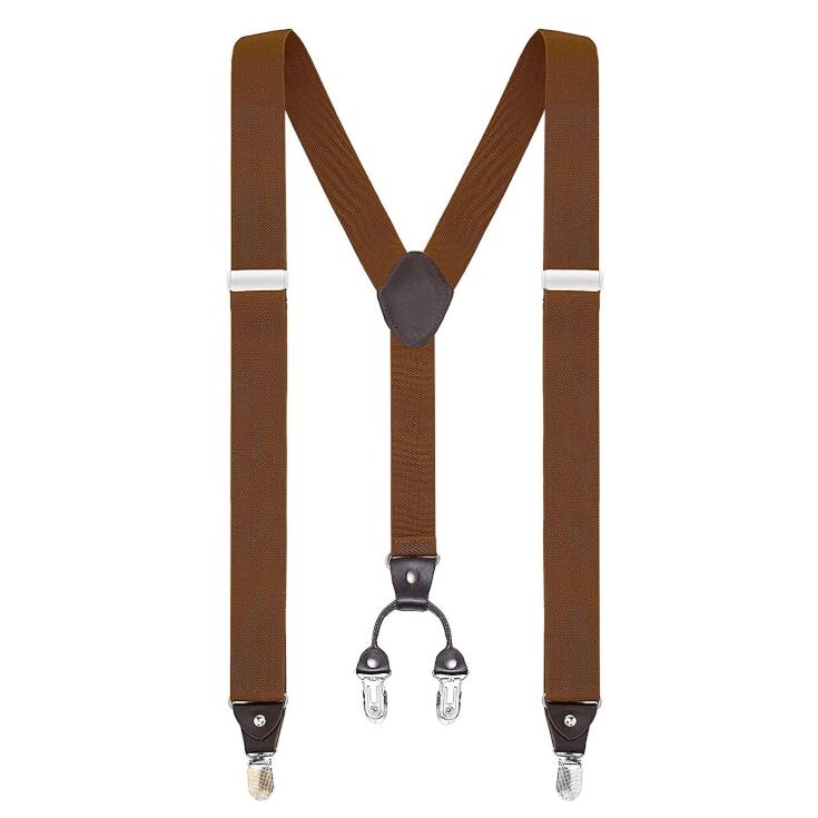 Style 3.5cm y-form 4 klips seler herre seler suspensorio masculino til mand eller kvinde: Kamel