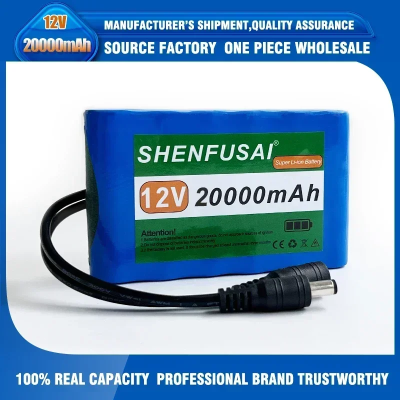 Portable Super 12V 30000mah Battery Rechargeable Lithium Ion Battery Pack Capacity DC 12.6v 30Ah CCTV Cam Monitor + Charger: PURPLE