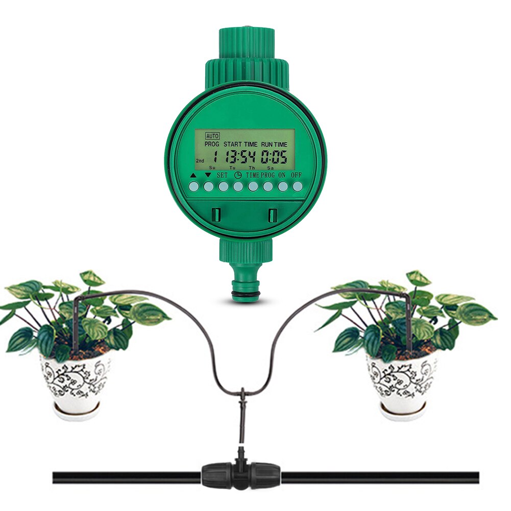 LCD Automatic Electronic Water Timer Garden Irrigation Controller Electric Valve Garden Display System