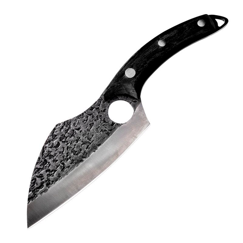 Damast Edelstahl Küchenmesser Mit Mantel Professionelle Handgemachte Fleisch Cleaver Geschmiedet Boning Messer Kochen Werkzeuge: Knife D Black