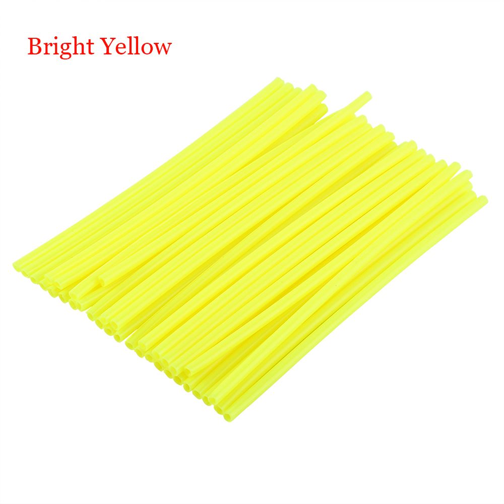 36Pcs ES Bike Guard Motocross Wheel Spoke Wraps Covers Rims Skins Protector: light yellow