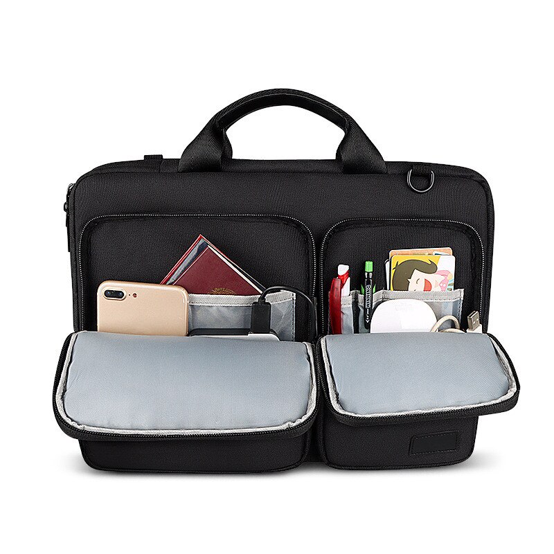 13.3/14.1/15.6inch Shoulder Laptop Briefcase Bag Men Women Shockproof Crossbody Travel Mouse Phone Electronic Document Pouch