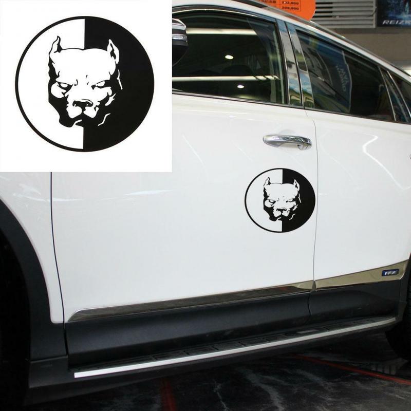 Pitbull Hond Bulldog Auto Sticker Waterdicht Hittebestendig Muur Auto Sticker Auto Styling Muur Horrible Hond Hoofd Auto Muur sticker
