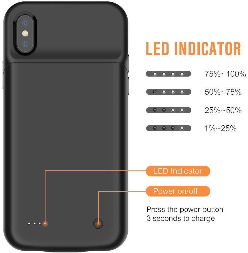 Charger Case For Iphone 6 6s 7 8 Plus 4000mah Power Bank Cover Case For Iphone Xs Max Xr External Battery Pack Case