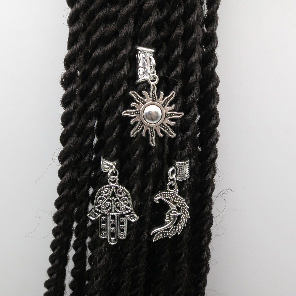 6 Stks/pak Verschillende 6 Stijlen Viking Charms Haar Vlecht Dread Baard Dreadlock Kralen Manchetten Ringen Hoofddeksels Sieraden Voor Mannen Vrouwen