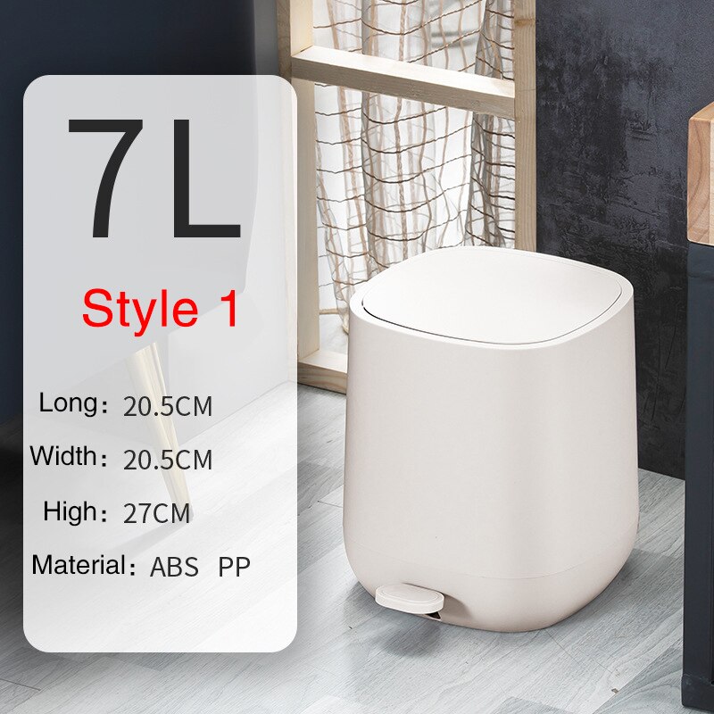 Poubelle nordique Simple pour maison, salon, salle de bains, stockage des déchets de cuisine: Style1