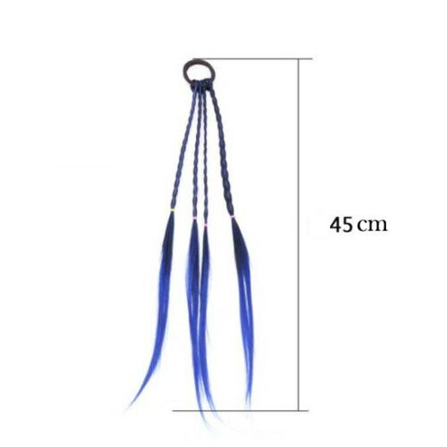 Women Ladies Braided Synthetic Hair Plaited Plait Elastic Headband Female Colorful Wigs Ponytail Hairband Wig Hair Accessories