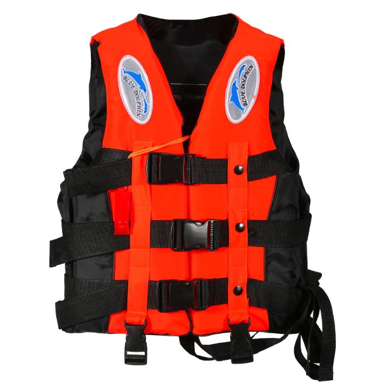 Adult Life Vest Jacket Swimming Boating Ski Surfing Survival Drifting Life Vest with Whistle Water Sports Man Jacket Polyester