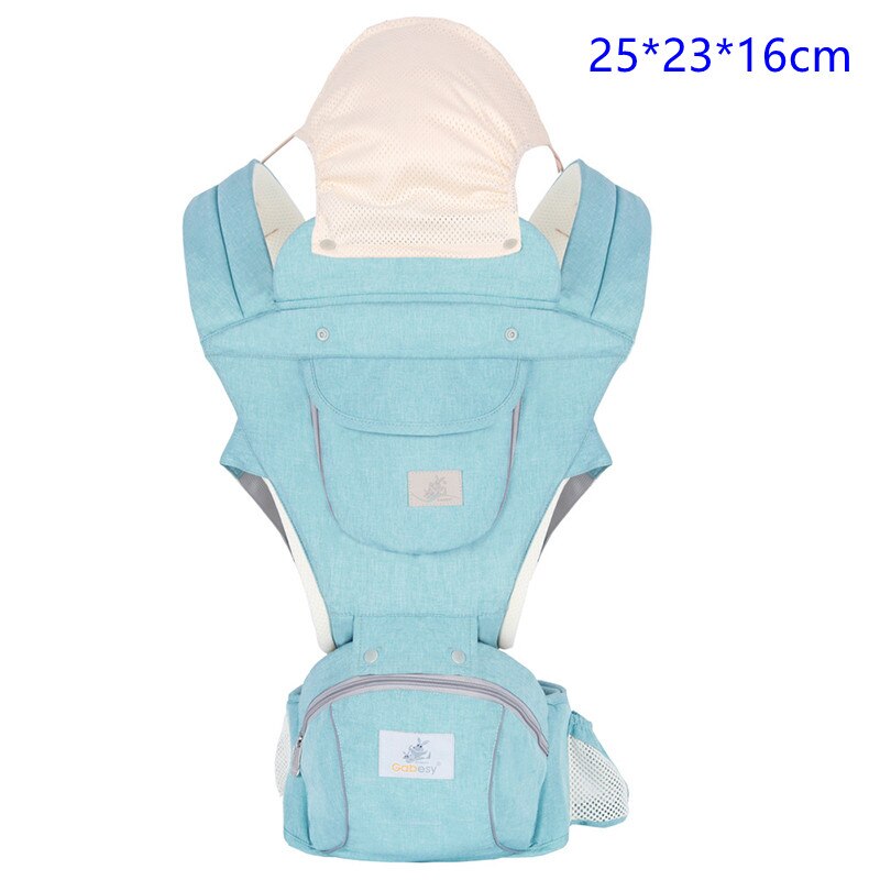 Gabesy-mochila portabebés ergonómica para bebé, portabebés, mochila frontal, taburete de cintura, bolsa de almacenamiento para bebé de 0 a 36 meses: 04 Fresh green