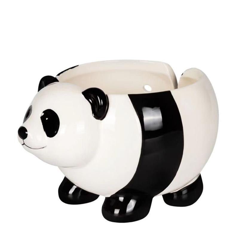 1Pc Cartoon Panda Opslag Kom Desktop Ornamenten Breien Garen Organizer Keramische Panda Opbergdoos Woonkamer Decoratie