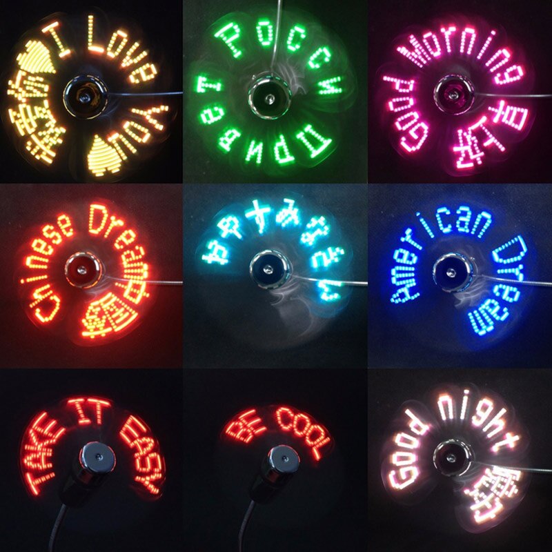 USB Fan Flexible Gooseneck LED Programmable Fan for PC Laptop Notebook Desktops NC99