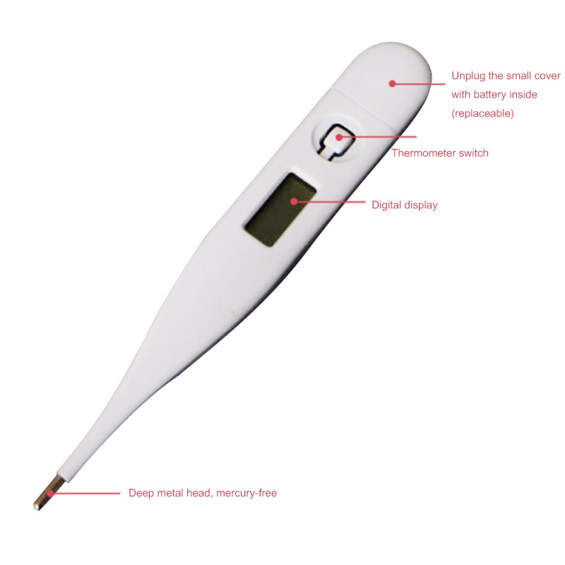 Thermomètre électronique pour bébé, enfant et adulte, numérique lcd, chauffage, thermomètre buccal, outils de mesure de la température