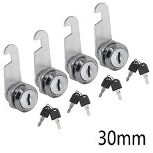 4Pcs Lock Barrel Lade Cam Lock Deurslot Voor Kast Thuis Keyed Lock Locker