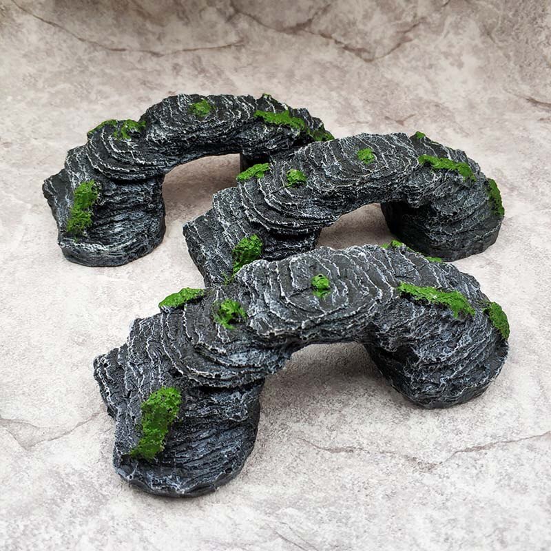 Resin Aquarium Decoration Turtle Balcony Climbing Platform Handicraft Stone Bridge Tank Landscape Aquarium