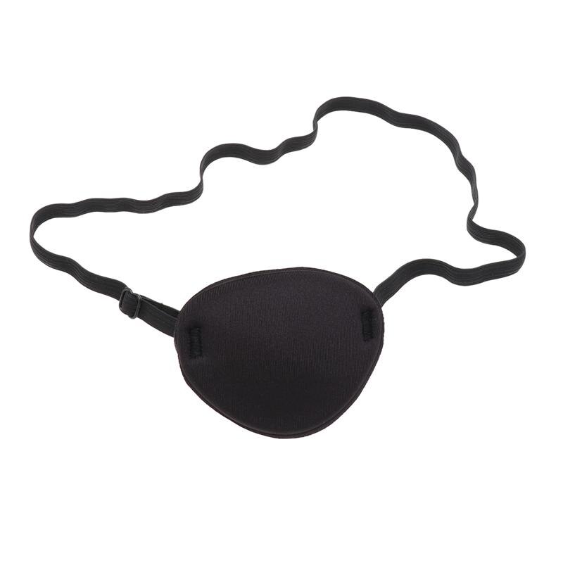 Pirate Eye Patch Pirate Costume Accessory Concave Eye Patch Groove Eyeshade Single Eye Mask For Halloween Party (Black): Black-1pcs
