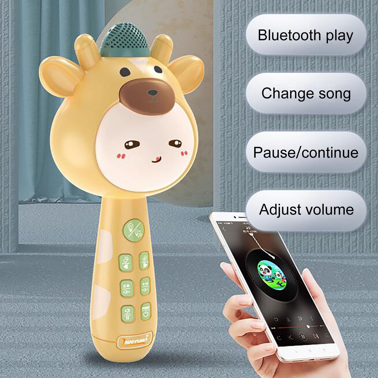 Bluetooth Draadloze Karaoke Microfoon Draagbare Handheld Speaker Machine Kinderen Muzikaal Speelgoed Klinkende Speelgoed Microfoon