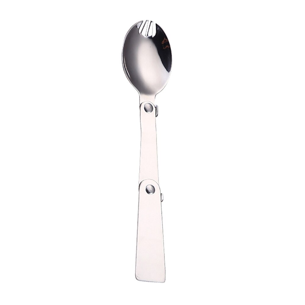 Outdoor Opvouwbare Reizen Camping Gebruiksvoorwerp Roestvrij Pocket Lepel Vork Draagbare Camping Servies Lepel Theelepels