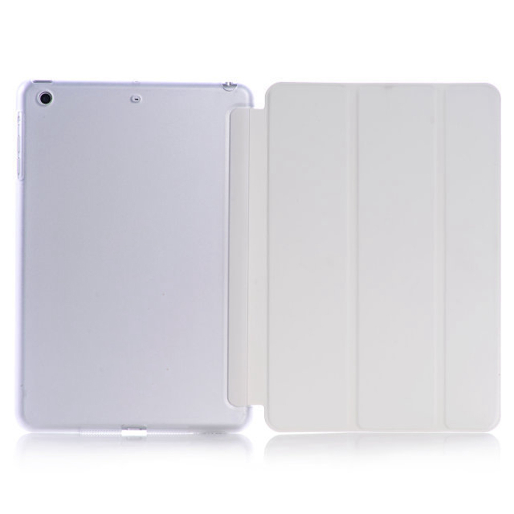 Luxo ultra fino magnético inteligente flip suporte couro do plutônio coverse para mini 1 2 3 retina intelectual dormência: white