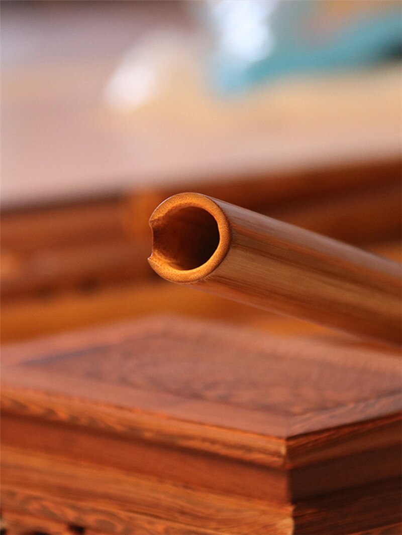 Flauta vertical de bambú amargado chino, instrumento musical corto xiao, 6 agujeros, estilo suramericano, genna, 1 ud.