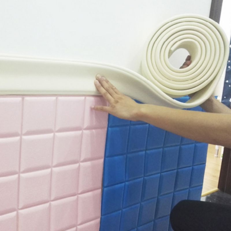 Multifunctional Foam Border Wall Sticker Kitchen Door Washroom Tile Wallpaper Borders 1m