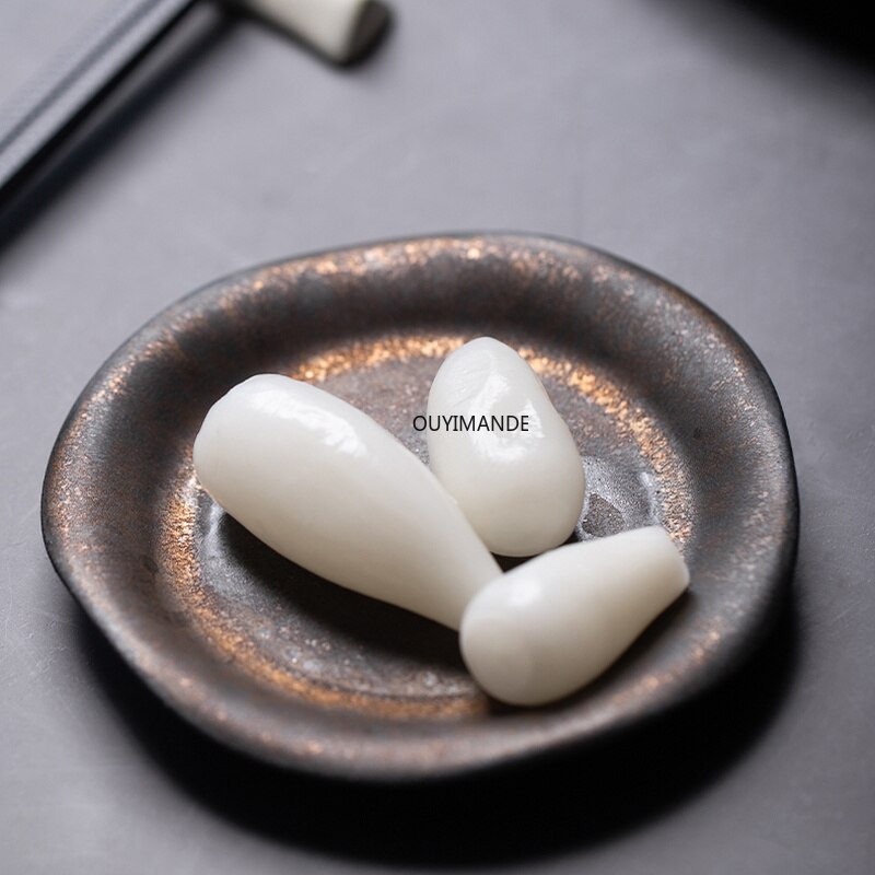 100ml Chinese retro Handmade gold glaze Ceramic coffee cup saucer set tea cup set mug Dessert Plate