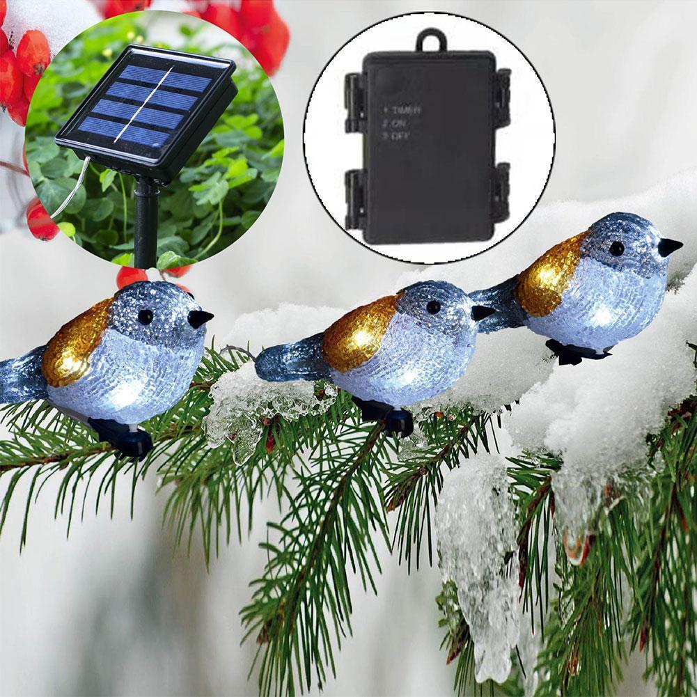 Bird Led String Light Robin Acrylic Mockingbird Solar Garland Led String Usb Battery Fairy Decoration Clip Lights With Powe W3d8
