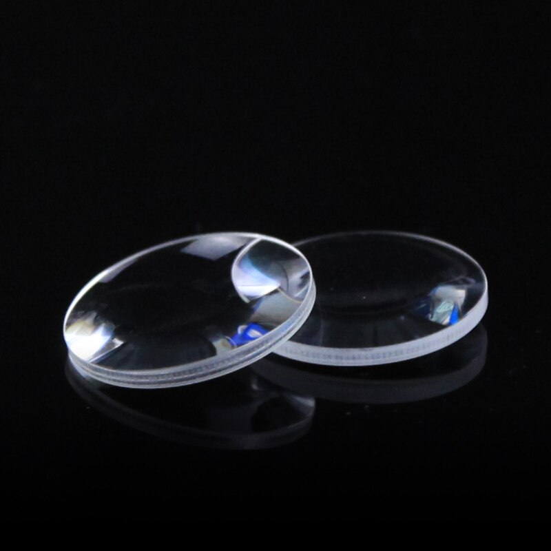 Optical double convex lens diameter 28mm focal length 46.758mm K9 customization