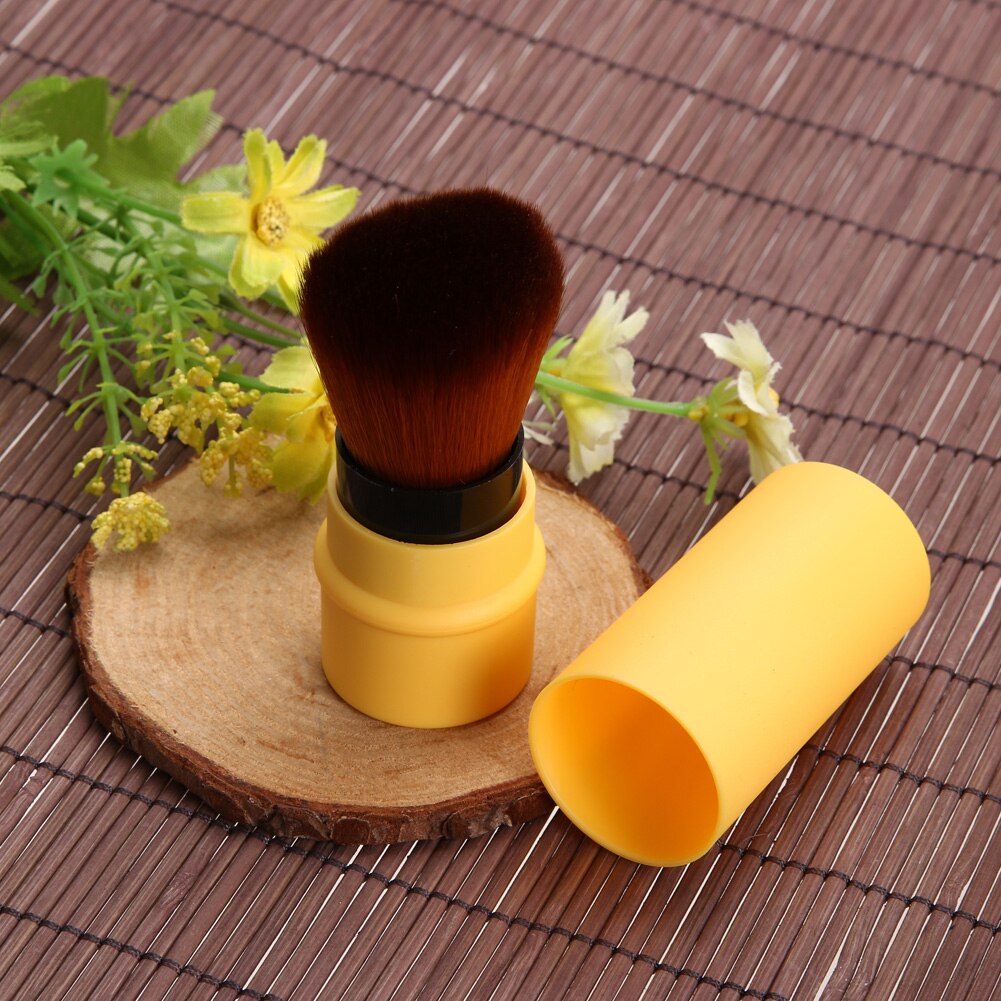 Brocha de maquillaje , 1 Uds., Mini colorete portátil retráctil, brochas faciales, herramientas de viaje cosméticas de belleza