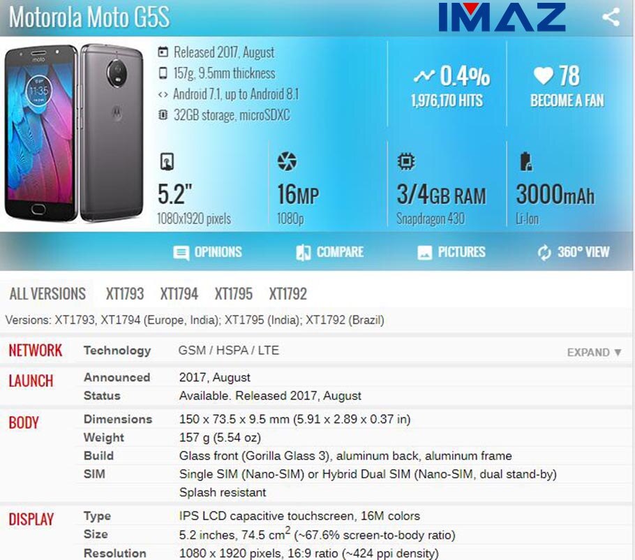 IMAZ Klasse AAA + 5.2 "LCD Anzeige Für Motorola Moto G5S XT1793 XT1794 XT1792 XT1795 LCD Anzeige Digitizer-bildschirm Montage Für g5s