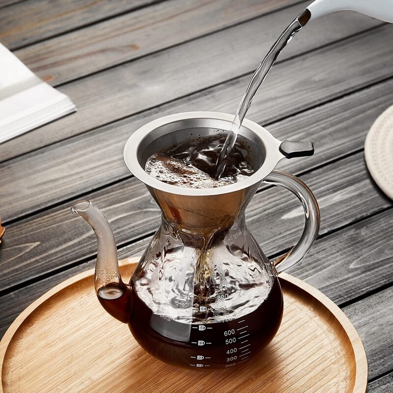 Giet Over Koffiezetapparaat, Glas Koffie Pot, Handmatige Koffie Druppelaar Brouwer, Koffie Giet Over, giet Over Koffie Druppelaar