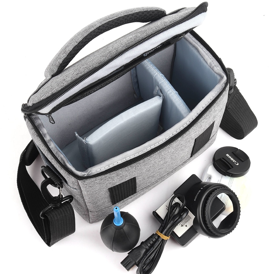 DSLR Camera Bag Polyester Shoulder Bag Camera Case For Canon Nikon Sony Lens Pouch Bag Waterproof Photography Photo Bag