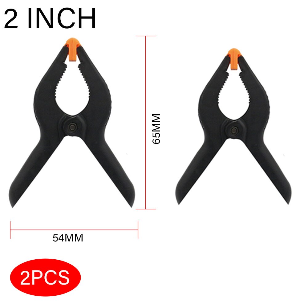 Woodworking Bar F Clamp Clip Kit Quick Ratchet Release Speed Squeeze Wood Working Work Bar Spreader Gadget Hand Tools: 2PCS 2 inch